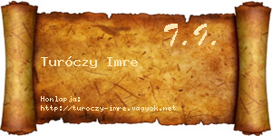 Turóczy Imre névjegykártya